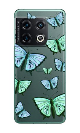 Papillons bleus et verts