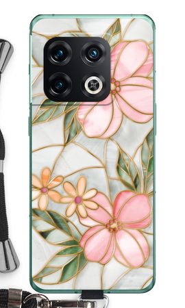 Orange stained glass flower