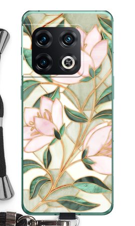 Orange stained glass flower