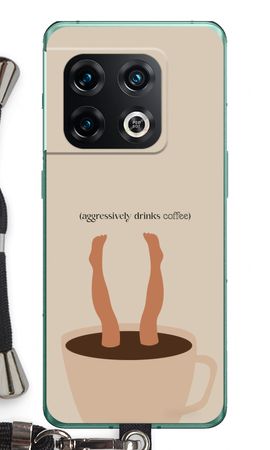 Aggressively drinks coffee