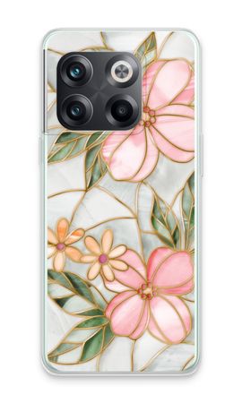 Orange stained glass flower