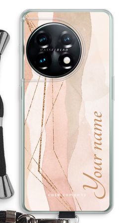 Gold Lines Namecase - Blush