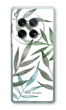 Tropical watercolor leaves