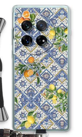 Blue tiles, lemons and oranges - small