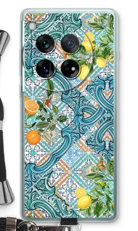 Blue tiles, lemons and oranges