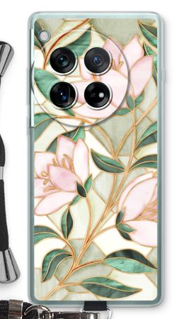 Orange stained glass flower