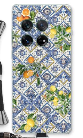 Blue tiles, lemons and oranges - small