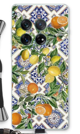 Blue tiles, lemons and oranges