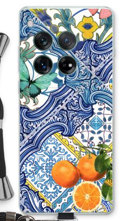 Blue tiles and oranges