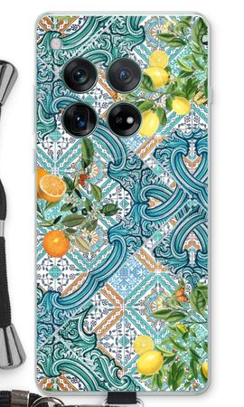 Blue tiles, lemons and oranges