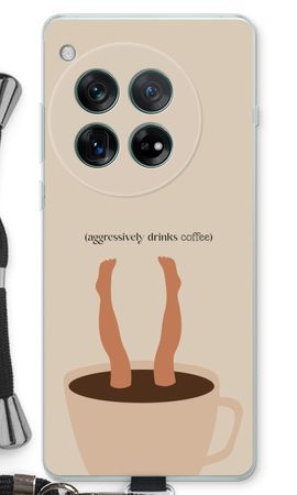 Aggressively drinks coffee