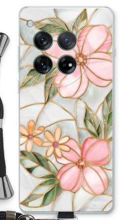 Orange stained glass flower