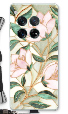 Orange stained glass flower