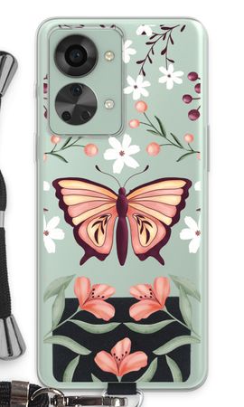 Schmetterling in einer blumigen Welt