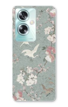 Japanese crane birds blossom