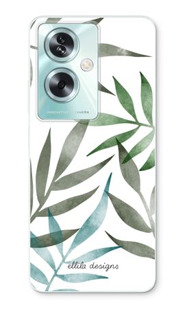 Tropical watercolor leaves