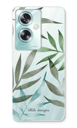 Tropical watercolor leaves