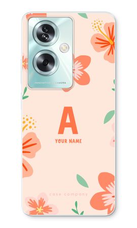 Tropical Pink Flowers Monogram