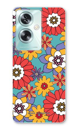 Retro Flowers - Blue