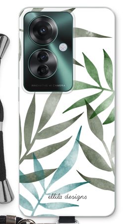 Tropical watercolor leaves