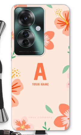 Tropical Pink Flowers Monogram