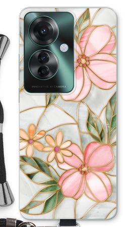 Fleur en vitrail orange