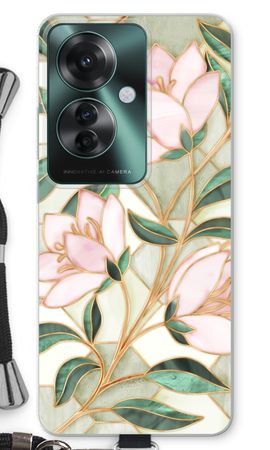 Fleur en vitrail orange