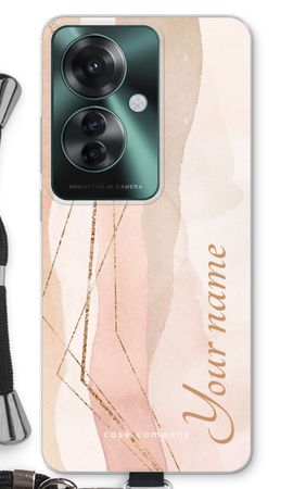 Gold Lines Namecase - Blush