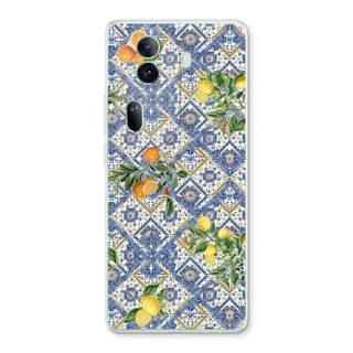 Piastrelle blu, limoni e arance - piccole