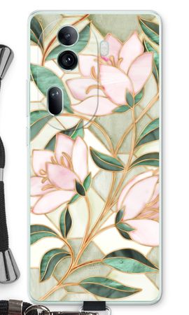 Orange stained glass flower