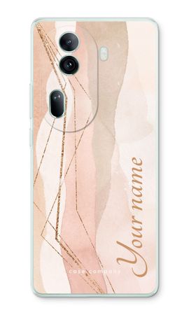 Gold Lines Namecase - Blush