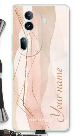 Gold Lines Namecase - Blush