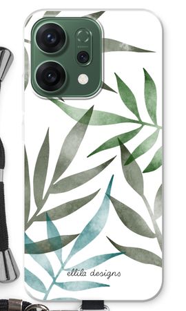 Tropical watercolor leaves