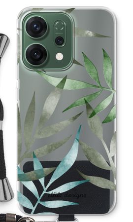 Tropical watercolor leaves