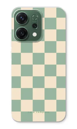Checkered Mint, Oppo Reno14 yumuşak kılıf