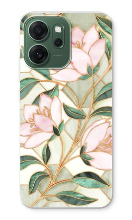 Orange stained glass flower