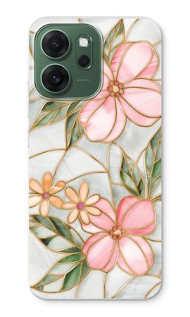 Orange stained glass flower