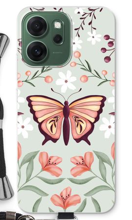 Papillon dans un monde floral