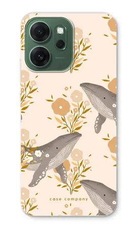 Floral Whales, Oppo Reno14 F pehmeä kotelo