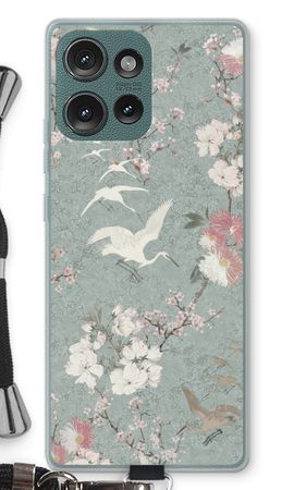 Japanese crane birds blossom