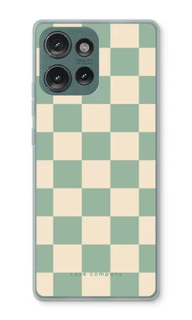 Checkered Mint, Motorola Edge 50 mykt deksel