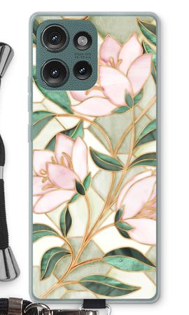 Orange stained glass flower