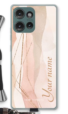 Gold Lines Namecase - Blush