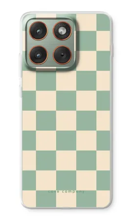 Checkered Mint, Motorola Edge 70 soft case