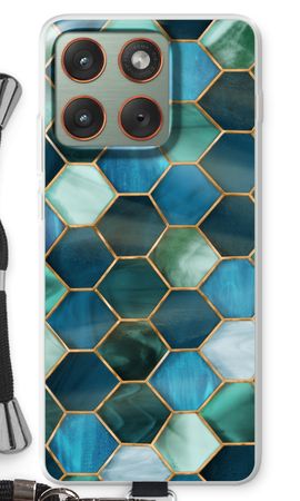 Hexagoner i färgat glas