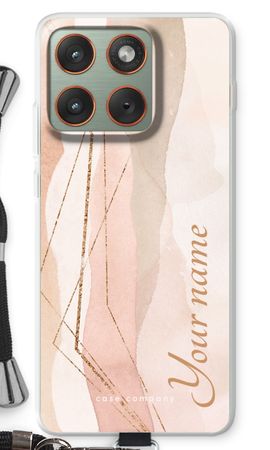 Gold Lines Namecase - Blush