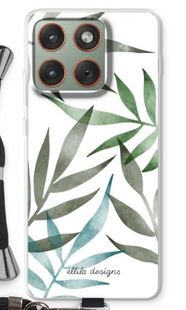 Tropical watercolor leaves
