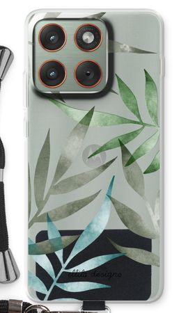 Tropical watercolor leaves
