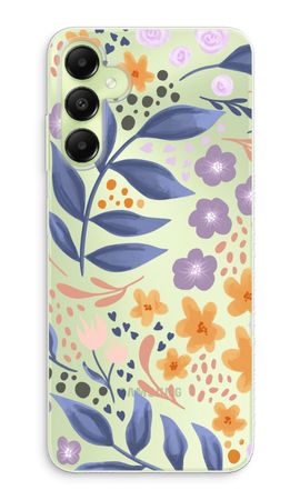 Flowers with blue leaves