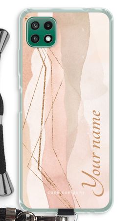 Gold Lines Namecase - Blush